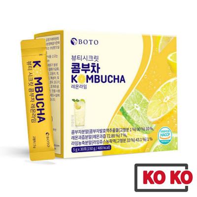 Beauty Secret Kombucha со вкусом лимона и лайма 5 г X 30 палочек