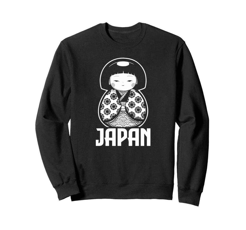 Kokeshi Doll Japan Kimono Aesthetic Cute Japanese Souvenir Sweatshirt