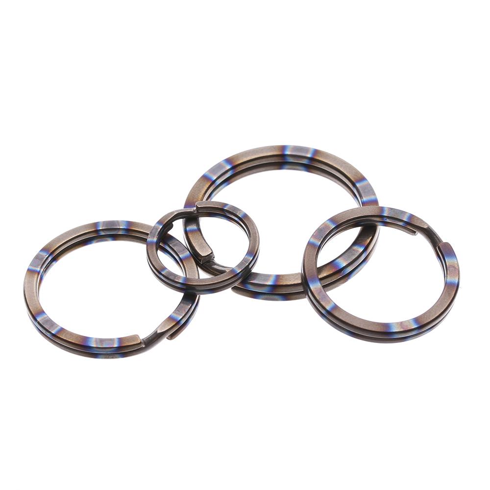 1/2pcs High quality Titanium Alloy Circle Clip Portable Holder EDC Keychain Keyring Buckle Key Ring