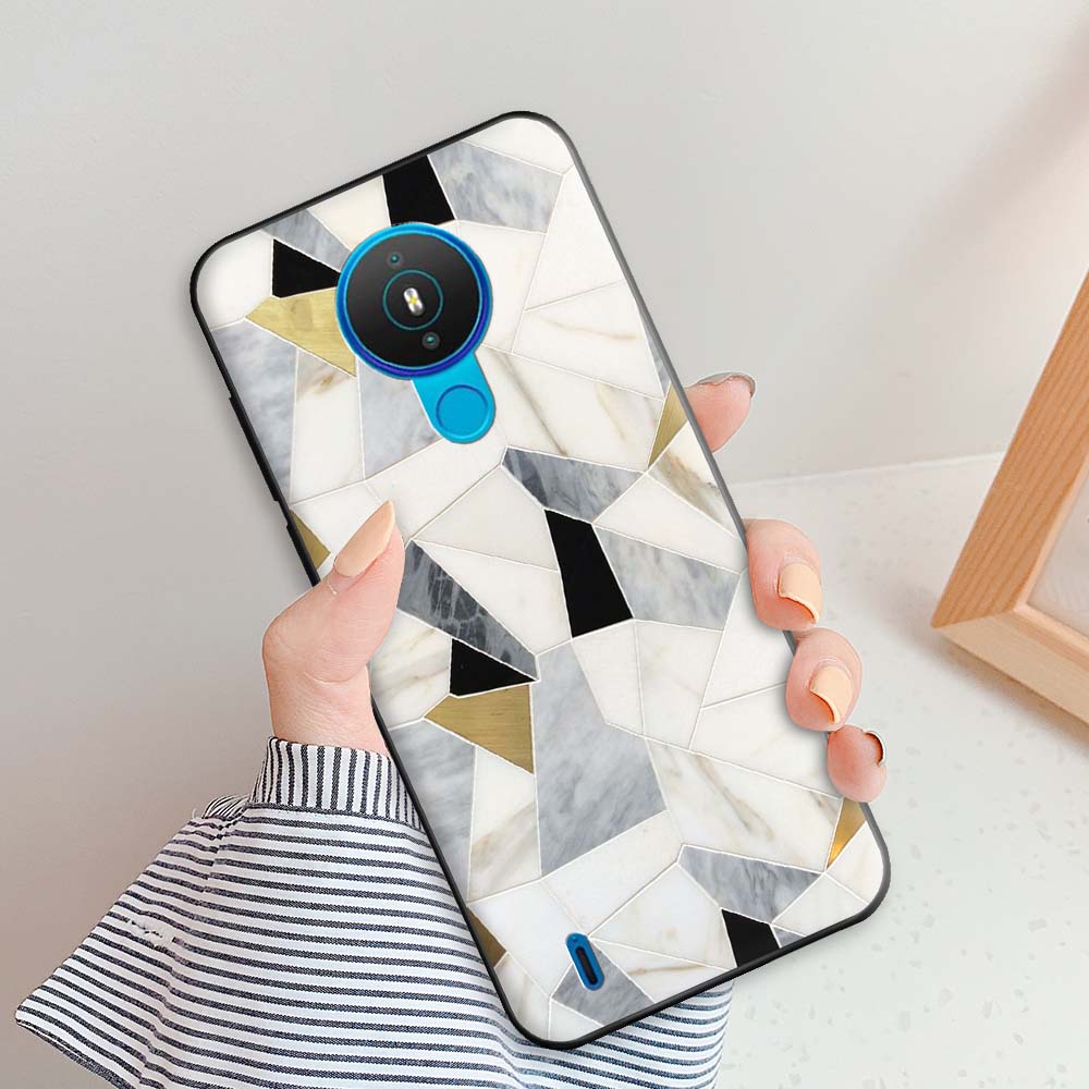 Для Nokia 1.4 Чехол Nokia 3.4 Модные Мраморные Чехлы Для Nokia 7.2 Nokia 5.4 Nokia 6.2 Защитный Силиконовый Задний Чехол Корпус Бампер