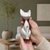 3D-печатные фигурки кошек, матовые белые украшения, статуэтка кошки в скандинавском стиле, минималистичная художественная скульптура кошки для украшения домашнего офисного стола