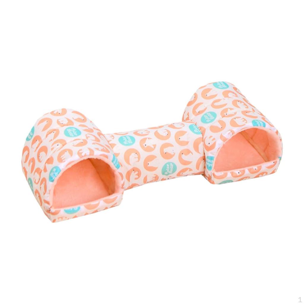 Кровать-туннель для хомяка, морская свинка, среда обитания, моющаяся, портативная, теплая, игровая игрушка, укрытие, пещера для