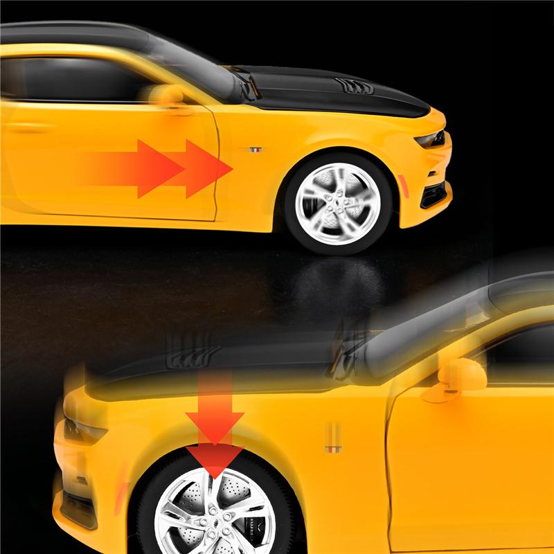 1:18 Chevrolet Camaro Alloy Sports Car Model Diecasts Metal Track Racing Vehicles Car Model Sound Light Simulation Kids Toy Gift