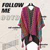 Women Shawl Wraps MODERN NEW SAGA Spring Wool Scarf Knitted Cardigan Wool Stoles Autumn Winter Female Shawls Knit Tippet