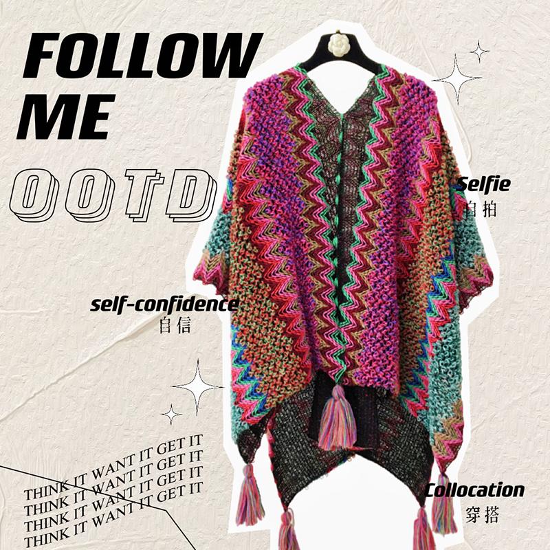 Women Shawl Wraps MODERN NEW SAGA Spring Wool Scarf Knitted Cardigan Wool Stoles Autumn Winter Female Shawls Knit Tippet