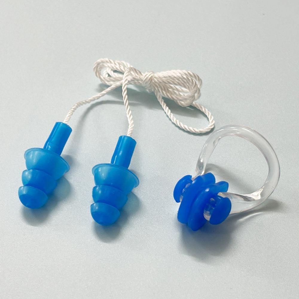 Soft Silicone Ear Plugs With Box Waterproof Swim Dive Supplies Accessories Nose Clip Sleep
