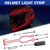 New Waterproof Warning Luminous Helmet Modified Motorcycle Bike Helmets Night Lights Network Red Led Strip Riding Accessories