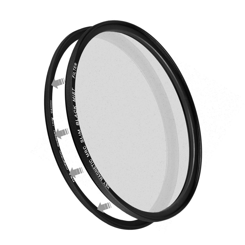 Black Mist 82mm Magnetic HD Black Promist Filter Kit Magnetic Thin Frame Antistatic Stain Resistant Water Repellent Scratch Resistant H&Y 1/4 MC4-82