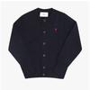 Ami Women S Small Heart Logo Cardigan Fkc361 001 414
