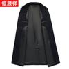 Hengyuanxiang Мужское длинное зимнее пальто из 100% шерсти