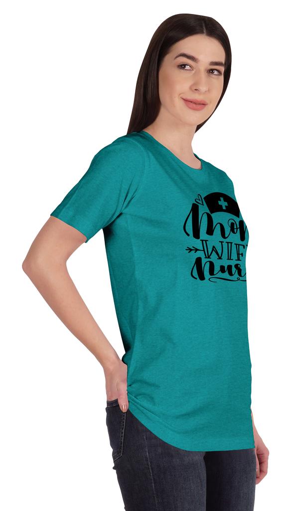 Inkmeso Женская футболка с круглым вырезом для мамы, жены, медсестры, топы, стандартный крой, хлопковая футболка