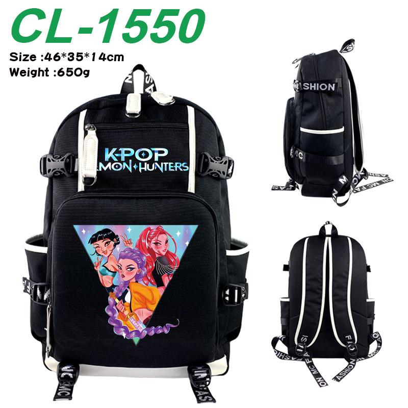 Kpop Demon Hunters Print Unisex Large Backpack Student School Waterproof Bag