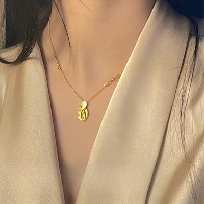 Ожерелье с подвеской Quicksand brand, позолоченное, нишевый дизайн, цепочка на ключицу, женская