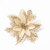 10/50pcs Artificial Glitter Christmas Flowers for Xmas Tree Ornament Fake Flower Floral New Year Party Home Decoratio