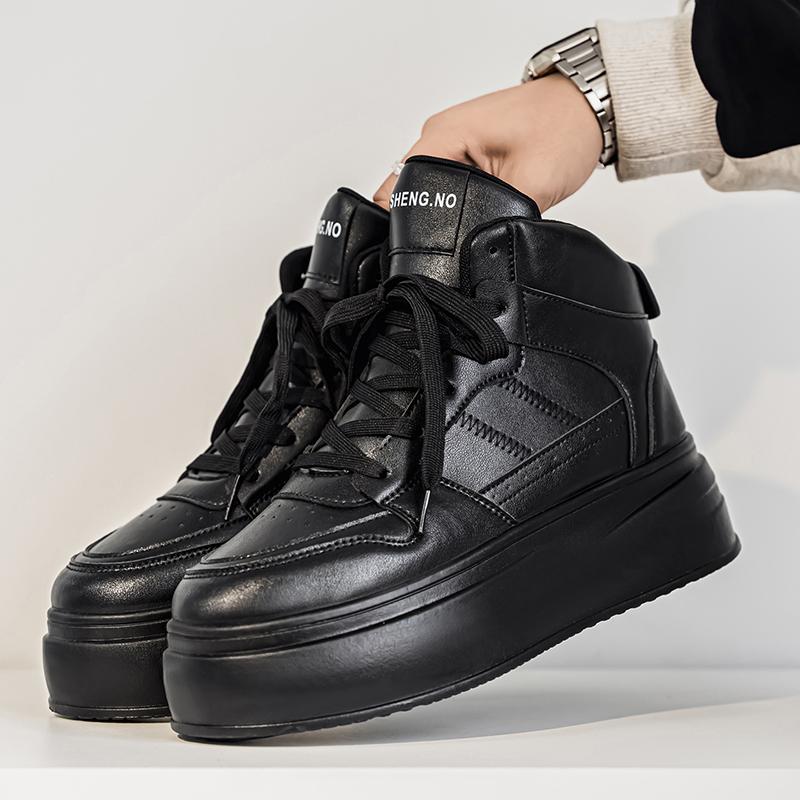 Осень 2026 Новый модный тренд Универсальные Повседневные Спортивные Толстая подошва Высокие Белые Обувь Мужская Обувь