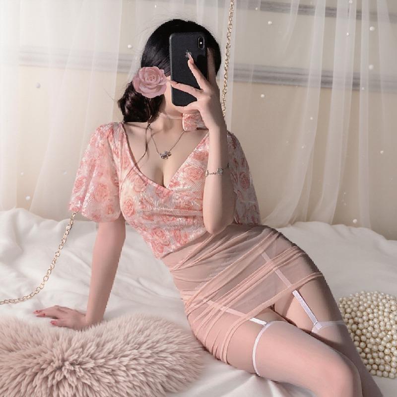 Сексуальное нижнее белье сексуальное кружево цветок que новый женский наряд настроения облегающий с запахом на бедрах чистое желание перспектива