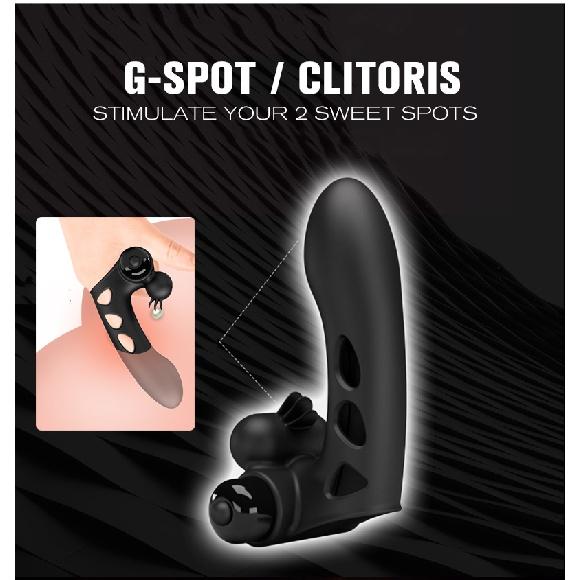 Силиконовый вибратор с рукавом для пальцев для женщин, 10 режимов, вибрирующий Стимулятор точки G, клитора и ануса, секс-игрушки для взрослых, секс-игрушки для влюбленных пар