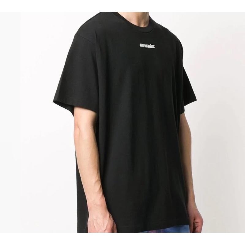Off-White Fw20 Maker Arrows Print Short Sleeve Round Neck Men's OMAA038E20JER0021045