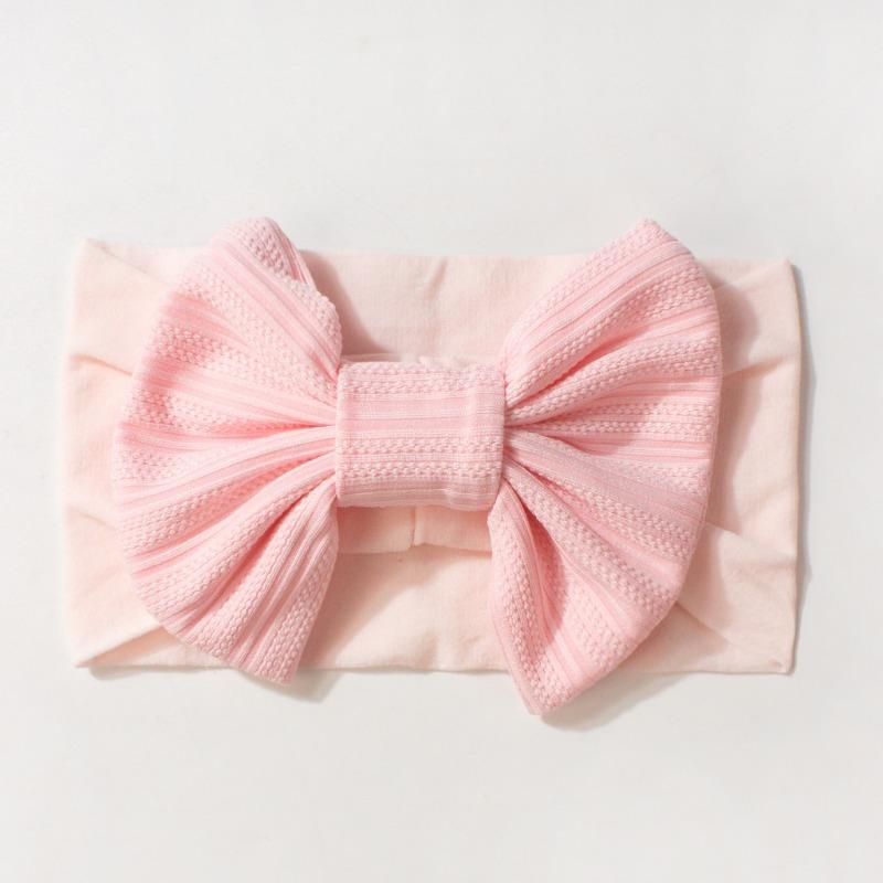 New children's headband, cute solid color bow baby headscarf, thin and comfortable children's hair accessories
