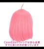 Парик для косплея CaseEden, Короткий, 40 см, Ахоге, Термостойкий, Розовый, В комплекте 2 сетки для парика