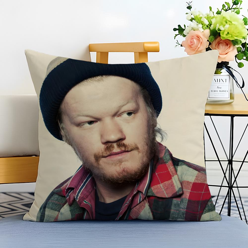 JJesse Plemons Cushion Cover Washable Linen Pillowcase Soft for Sofa Bed Cozy Home Room Decor