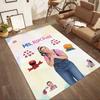 Girl With Overalls And Headband Square rugs are a great choice for living rooms, bedrooms, home décor, and as gifts.