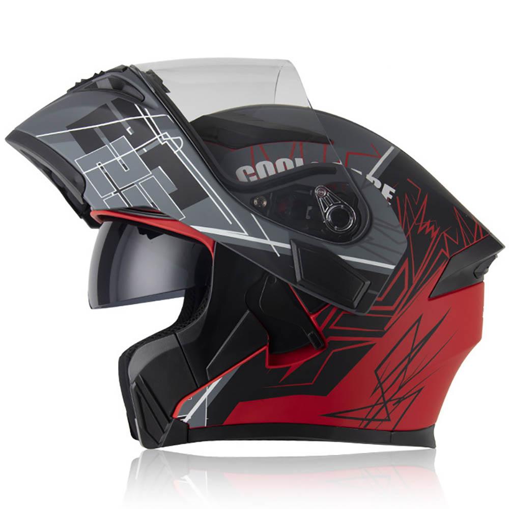Мотоциклетный шлем Мотоциклетный шлем-интеграл Мотоциклетные аксессуары Мужской и женский Водонепроницаемый Солнцезащитный шлем Сертифицирован DOT