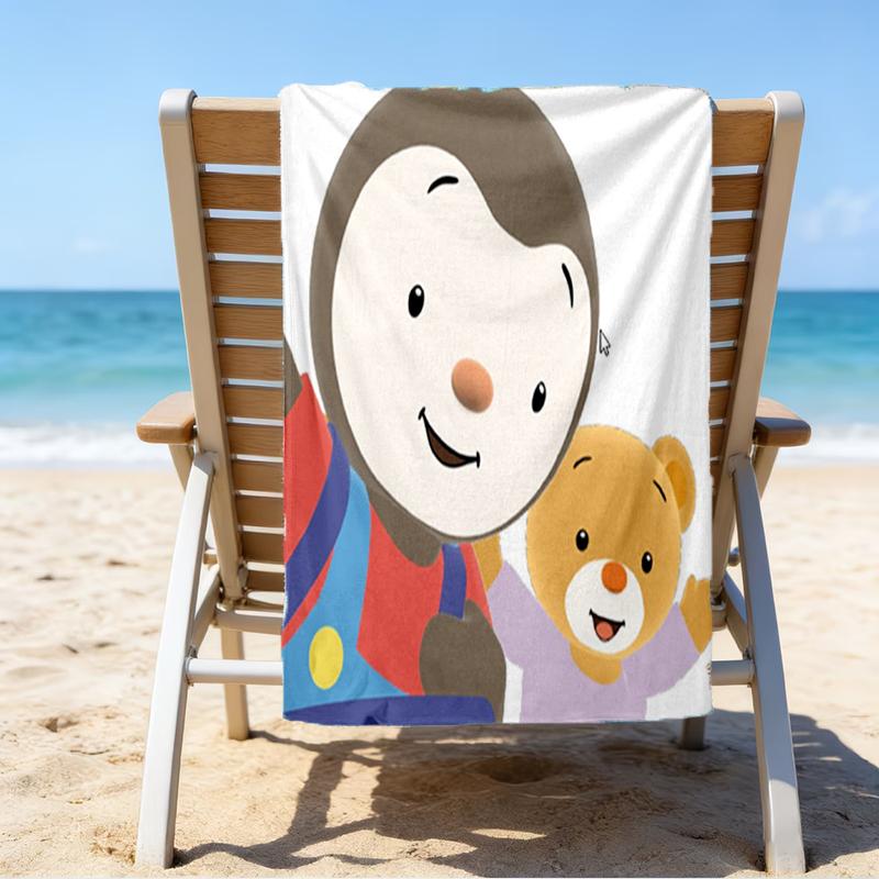 Ultra-Soft Beach Towel with Tchoupi Theme,Ideal for Pool - Camping, Diving - Perfect Travel Essential, Vibrant Beach Towel.