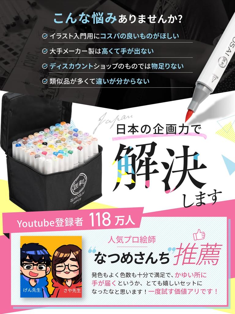 Художественные маркеры Takumisai Artist 72 80 Маркеры Кистевидные Спиртовые Набор [Профессиональный контроль, Цвета, Ручки]