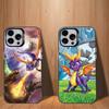 Милый чехол для телефона D-Dragon Spyro для iPhone 17,16,15,14,13,12,11,Mini,Pro,SE,MAX Белый Матовый Ударопрочный
