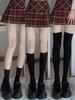 3 пары женских компрессионных носков в стиле Лолиты, модный набор, однотонные черные, белые, три типа: гольфы до колена, носки до щиколотки, длинные носки