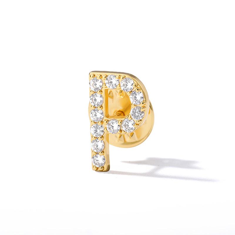 A-Z Letter Brooches For Women Initial Name Brooch Pins For Suit Shirt Collar Accessories Brooch Jewelry