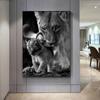 Modern Black and White Lion Canvas Painting Posters and Prints Scandinavian Wall Art Picture for Living Room Home Decor Cuadros