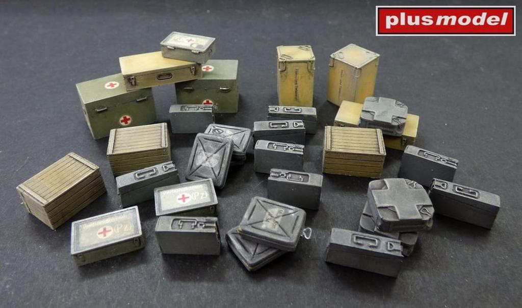 Plus model Германия Ящик для боеприпасов и медикаментов Миниатюрные аксессуары PLM0117 1/35