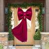 Oversized Red Velvet Bow, 80x150cm Outdoor Wedding Christmas Decor, Valentine's Day Home Party Decoration