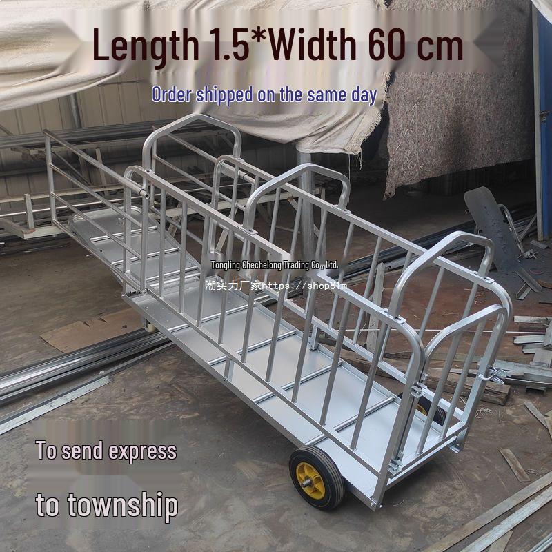 Multi-functional Pig Loading Cage: Stainless Steel, Wheeled, for Breeding and Transport on Vehicles.