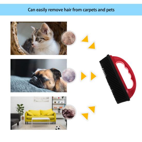 Щетка для удаления шерсти домашних животных, кошачья, собачья, для груминга, силиконовая щетка для чистки ворса и мусора для домашней мебели, одежды