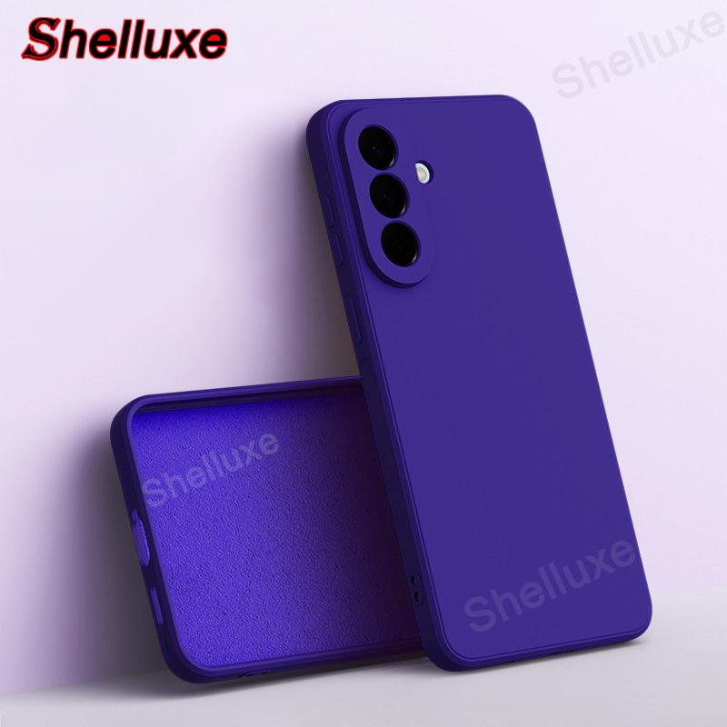 Shelluxe Square Original Liquid Silicone Case For Samsung Galaxy A57 A37 A17 A56 A36 A26 A16 A55 A35 A54 A34 Silky Feel Cover