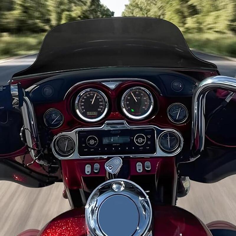 Черное 8-дюймовое волнообразное ветровое стекло Подходит для Harley Touring Street Glide 1996-13