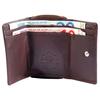 Mini porte-monnaie - JUST - JU330 - Cuir chèvre - Marron - Fermeture zippée
