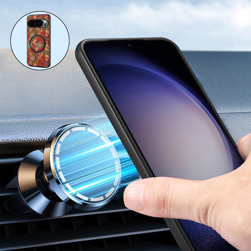 Flower Design Magnetic Phone Case for Google Pixel 10 Pro XL 10A Pixel9 9A 8 8A 7 7A 6 6A Detachable Card Wallet Leather Cover