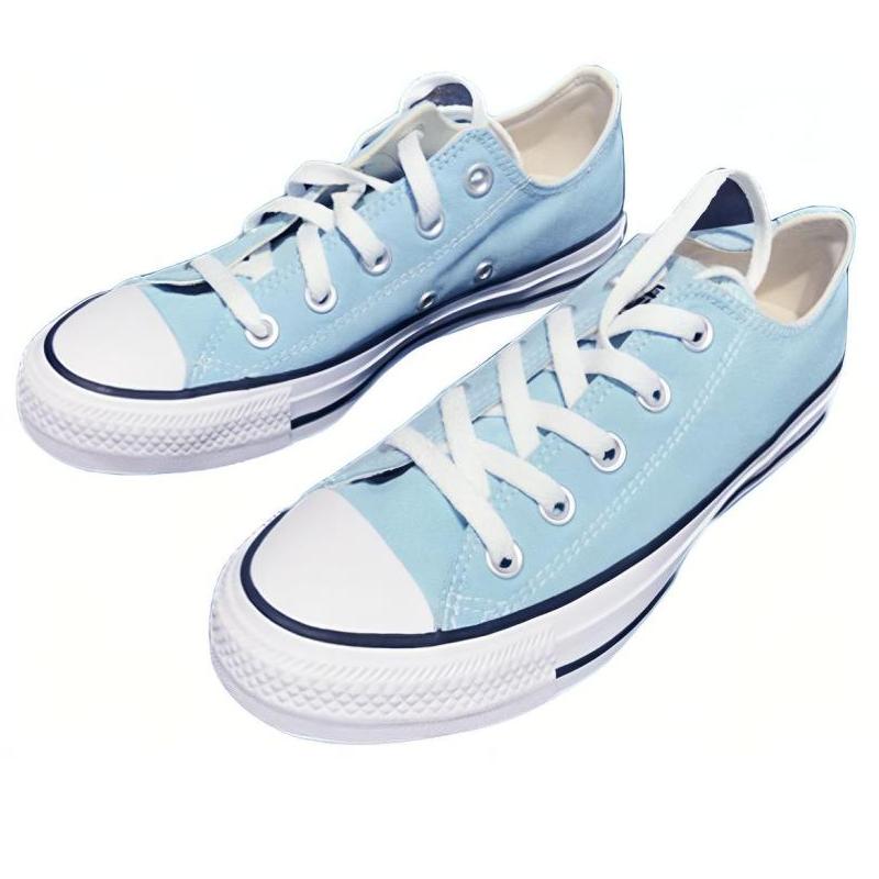 Converse All Star Круглый носок Шнуровка Низкий верх Канвас Унисекс Синий