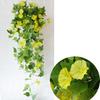 Fake Plant Flower Realistic Vivid Waterproof Hanging Artificial Silk Morning Glory Imitation Flower for Home