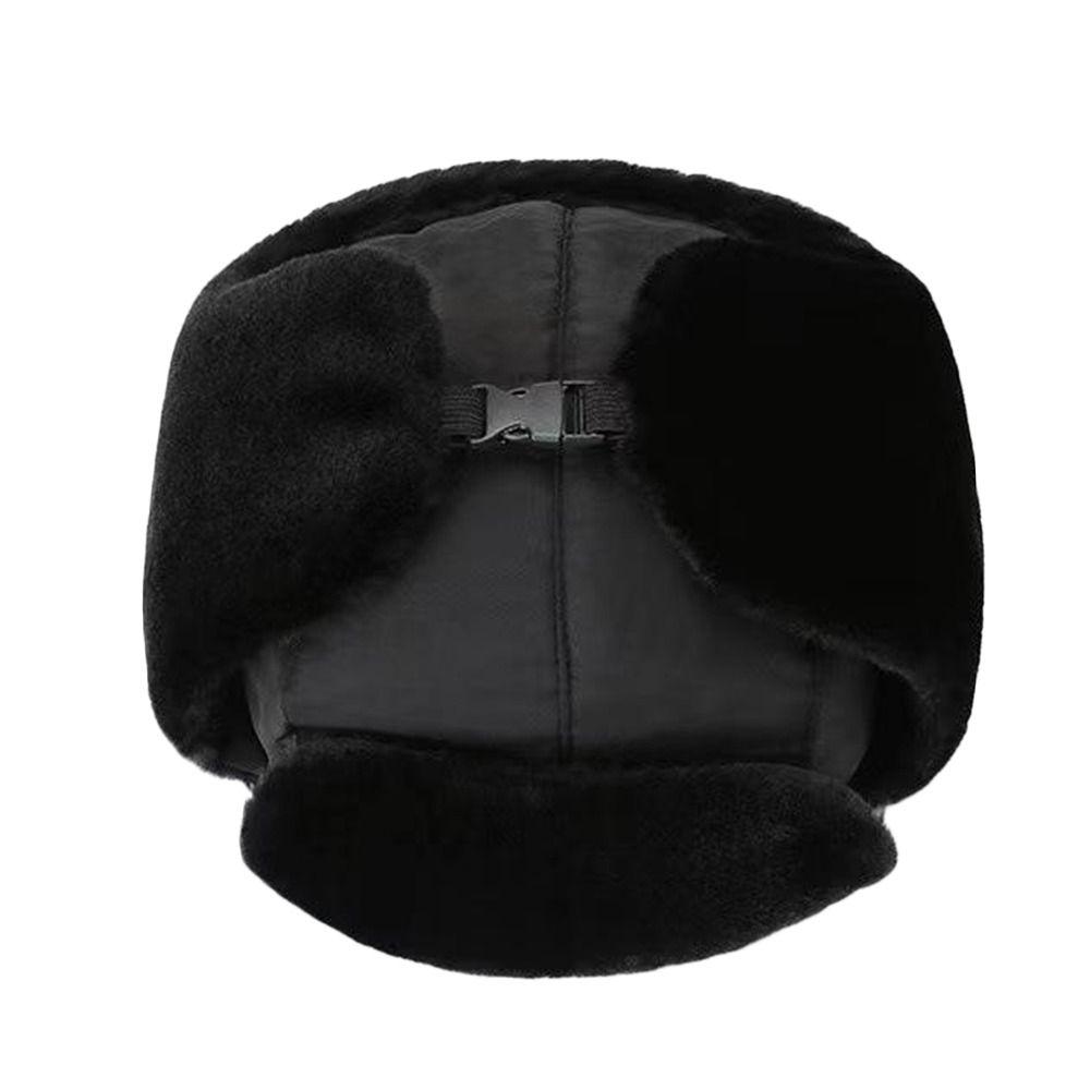 Warm Beanie Russian Caps Plush Earflap Pilot Caps Outdoors Winter Hat for Men Women