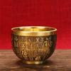 Brass Vintage Wine Cups Hand - Carved Fu/Landscape/Dragon Patterns for Gift & Collection Brass Drinking Cup Decor