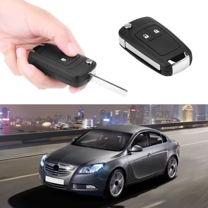 ESTINK 2-button Key Shell 2-button Folding Remote Case for Car Key for Vauxhall Opel Astra