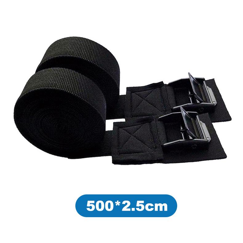 Car Tensioning Belts Black Tie Down Strap Strong Ratchet Belt Luggage Bag Cargo Lashing With Metal Buckle for Car RV 300cm*2.5cm