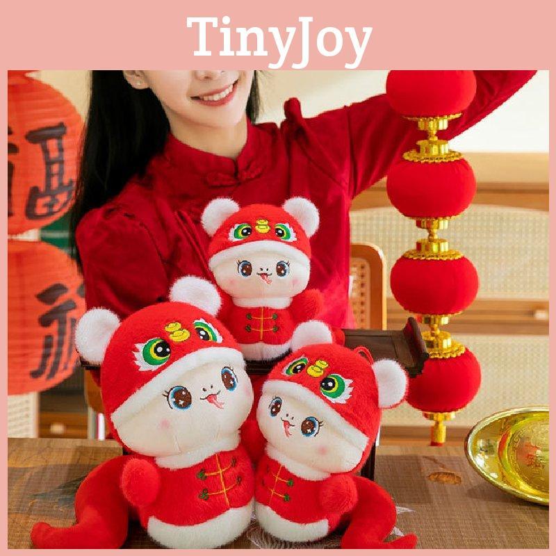 Очаровательная плюшевая игрушка Змея с головой тигра 2025 год Змеи Маскот Подарок