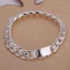 Trendy Silver-Plated Men's Square Buckle Bracelet