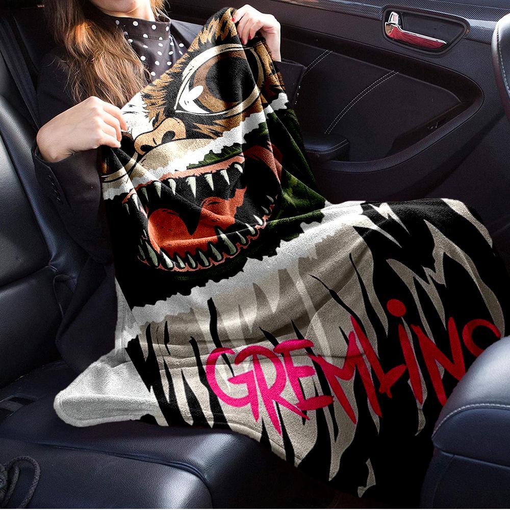 1pc Flannel Throw Blanket, Gremlins,Monster,Blanket, Warm Cozy Soft Blanket For Couch Bed Sofa Car Office Trave, Gift For All Seasons175